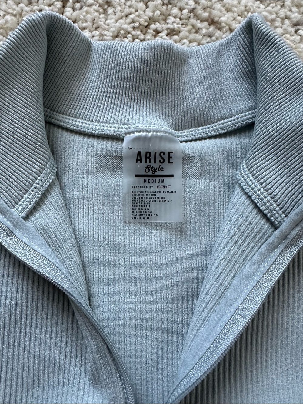 ECHT Light Gray Ribbed Set - Picture 6 of 7